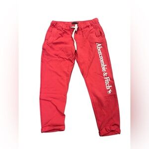 ABERCROMBIE & FITCH women’s coral comfy cuffed hems sweatpants Size S